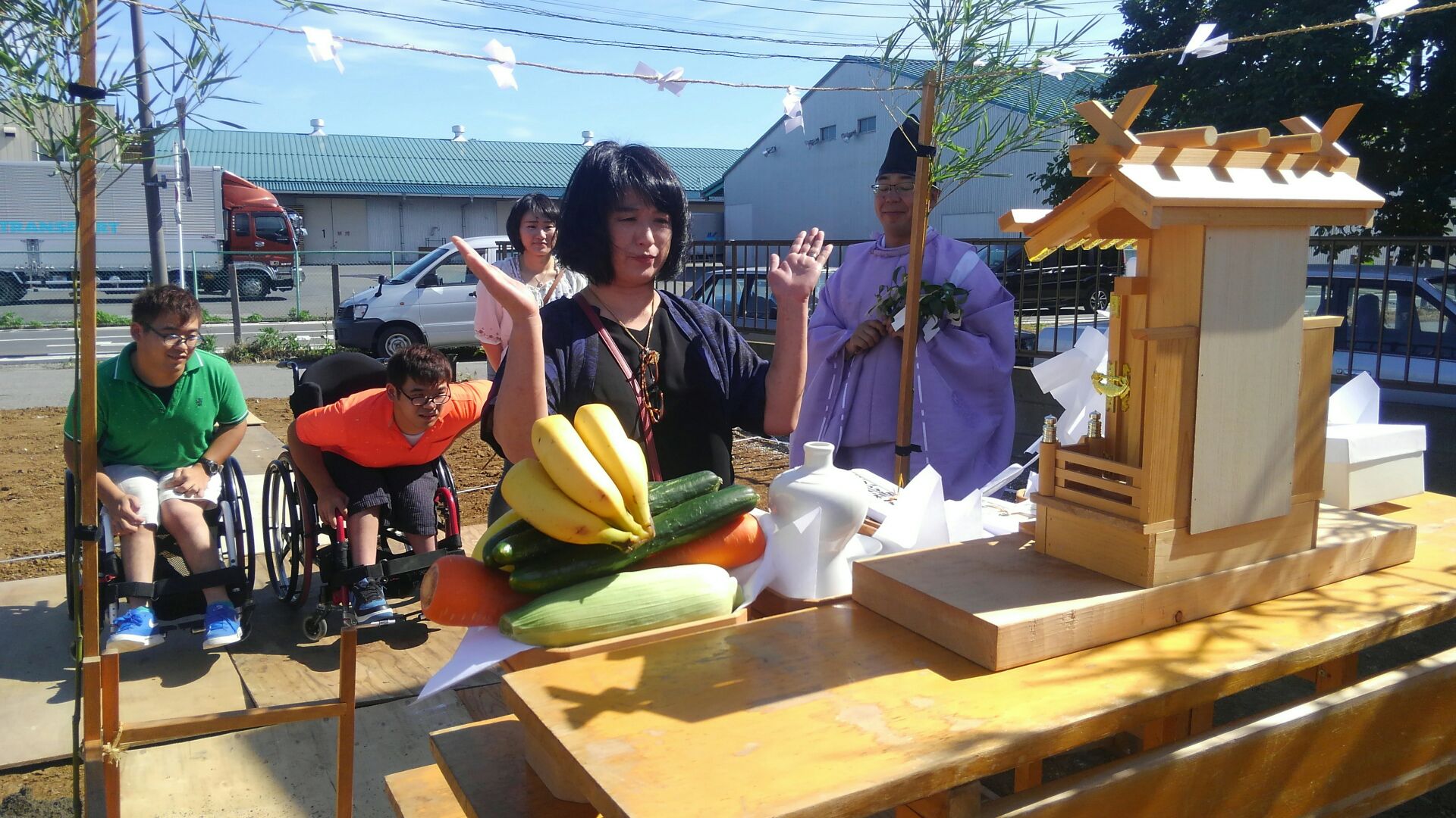 今日はK様邸の地鎮祭に来ました。