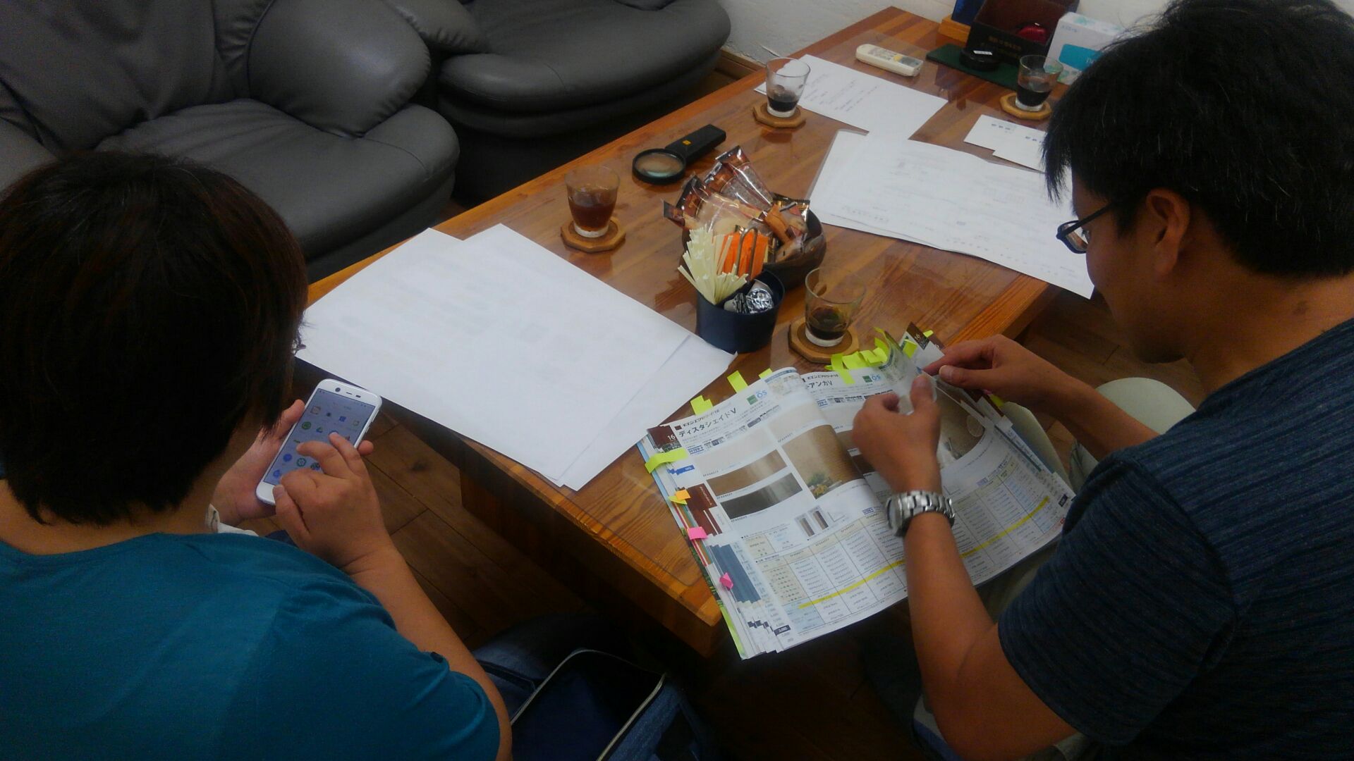 許認可申請が下りるまであとしばらく。サイディングの種類決めはみなさん結構時間がかかるので、その間にプランシートを作りましょう。今回は5パターンを作ります。気に入ったものができるかな～。