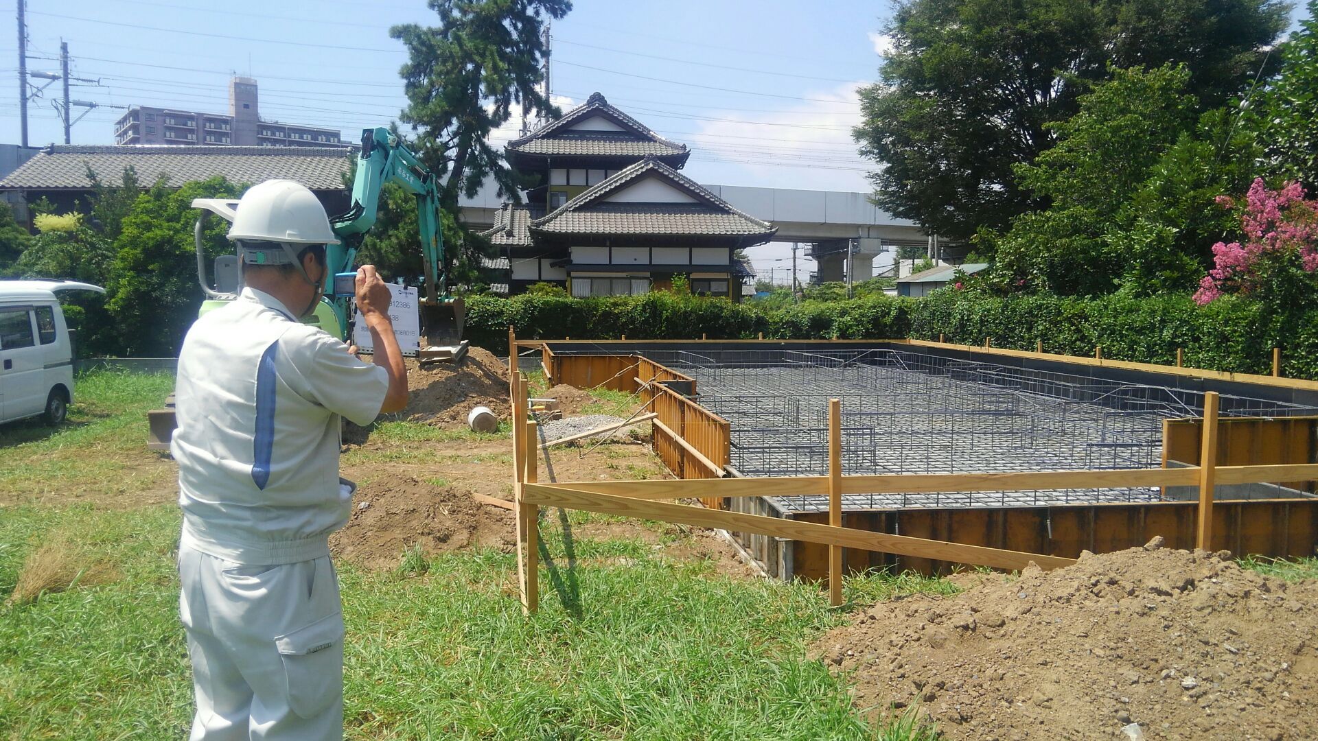 今日はさいたま住宅検査センターさんによる、配筋検査の立会いに来ました。