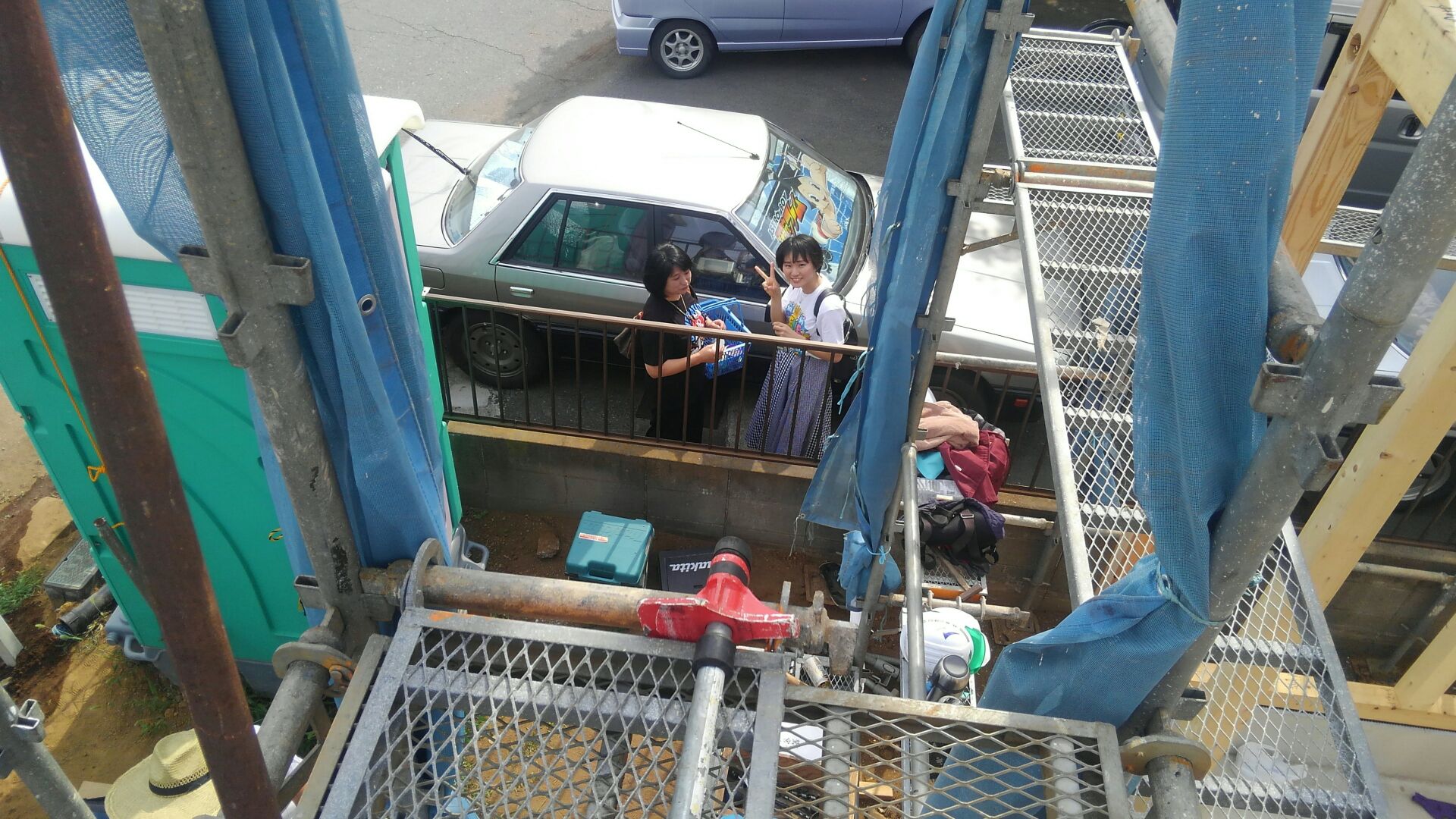 K様が見学に来ました。ニッコリ笑顔でハイチーズ！