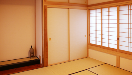 シンプルで清潔感ある和室。