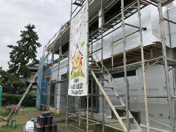 T様邸も外部透湿防水シートで遮熱！施工完了です。