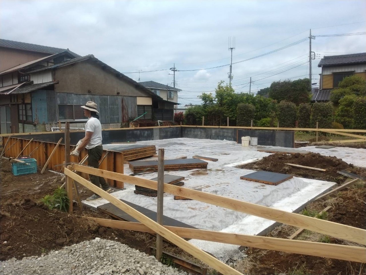 白岡市O様邸基礎工事の様子