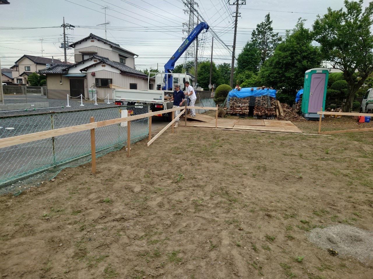 鴻巣市K様邸基礎工事の様子