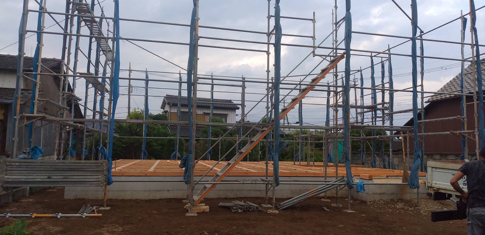 白岡市O様邸土台敷き